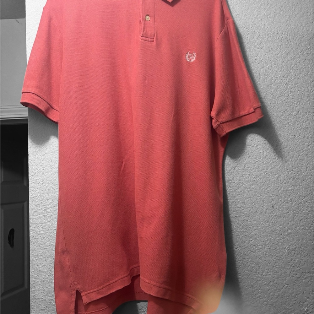 Chaps Men's Polo Shirt in Warm Coral